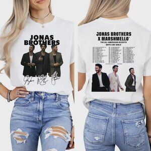 Jonas Brothers Marshmello Tour 2025 Shirt Graphic Tee Music Fan 140